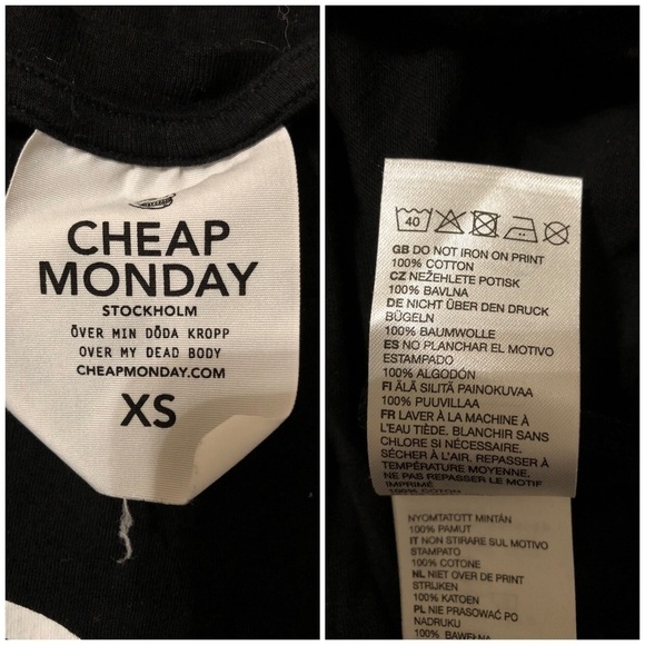CHEAP MONDAY Graphic Tee Size XS - Picture 3 of 3